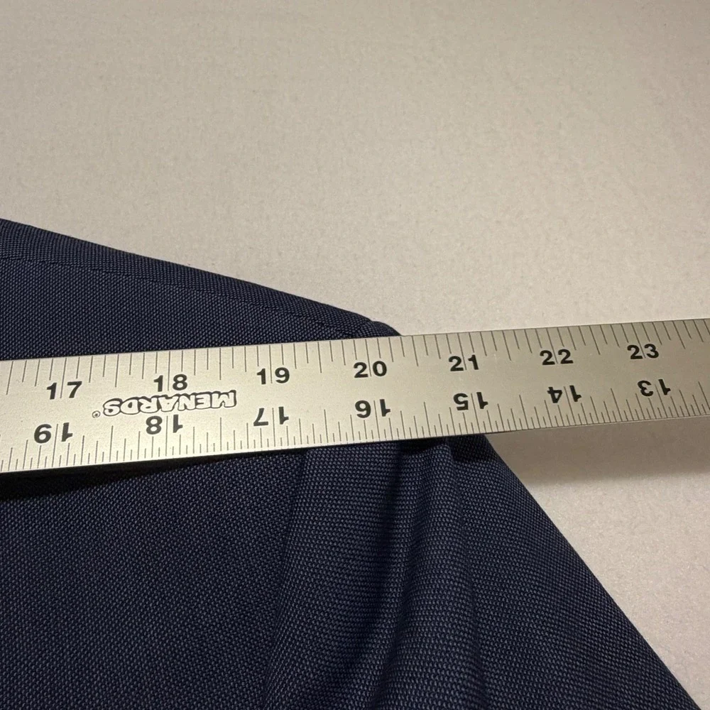 Lauren Ralph Lauren Mens Blue Wool Blend 2-Button Blazer Sport Coat 50L Long